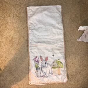 Shabby Chic Cream and Brown Bunny Accent Rug